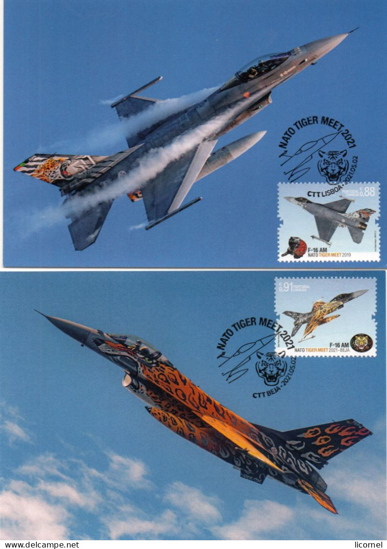 Carte Maxi  2021 : F 16 AM (lot De 2 Cartes) - Cartes-maximum (CM)