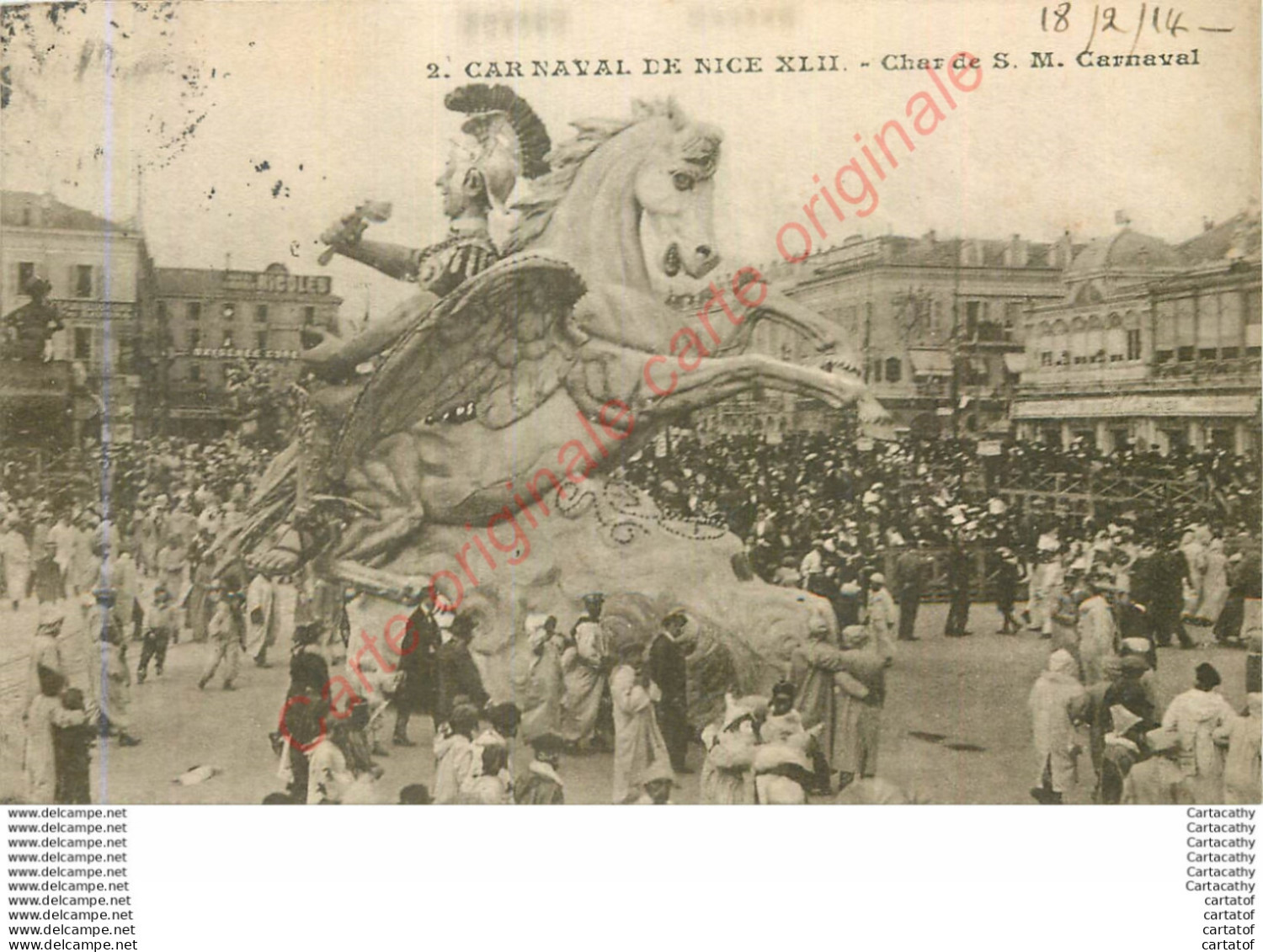 06.  CARNAVAL DE NICE XLII .  Char De S. M. Carnaval . - Carnevale