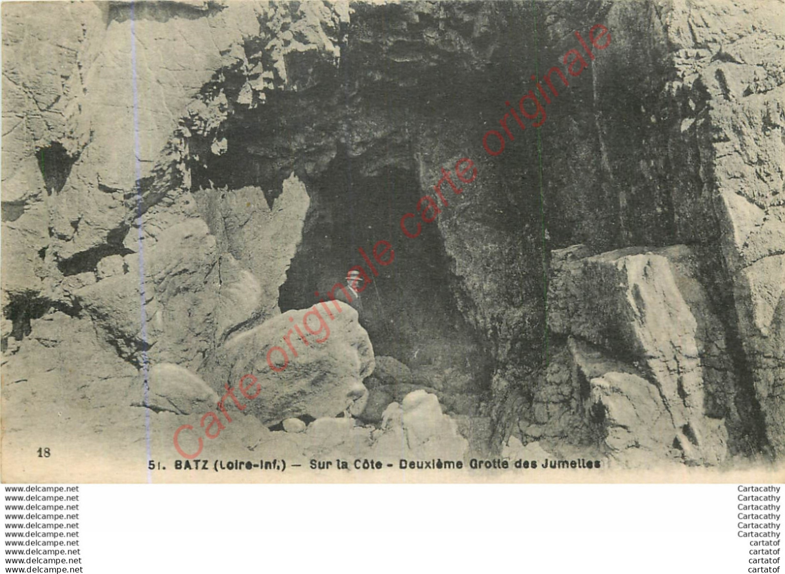 44.  BATZ .  Sur La Côte .  Deuxième Grotte Des Jumelles . - Batz-sur-Mer (Bourg De B.)