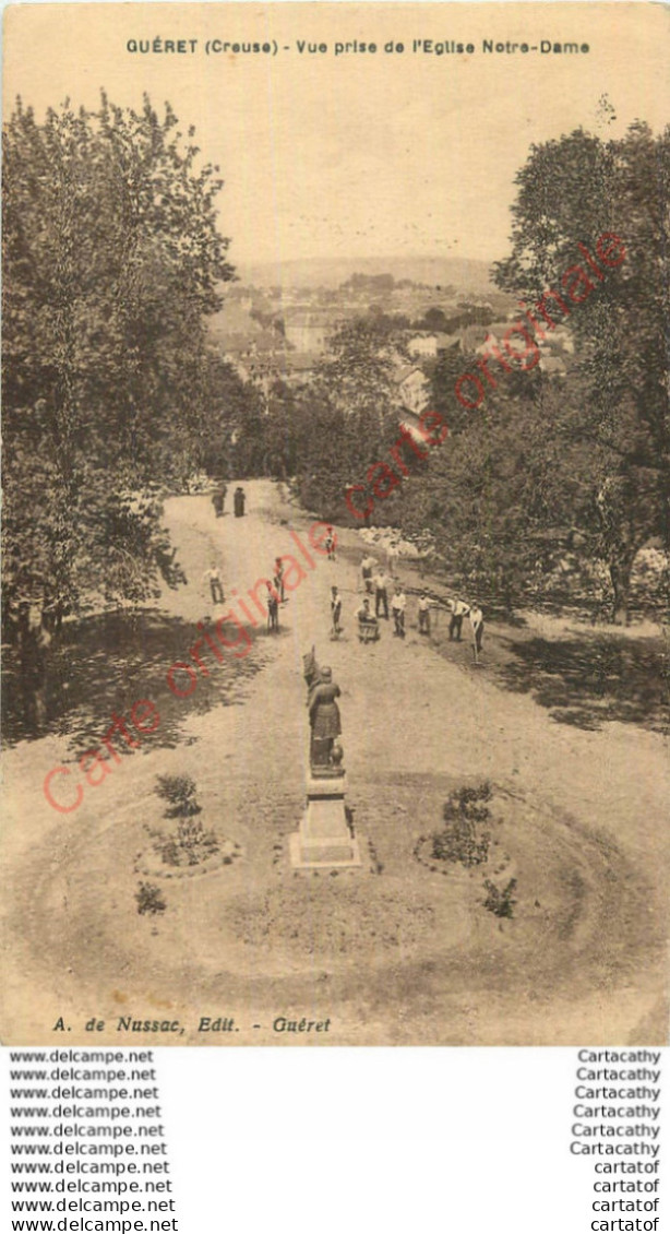 23.  GUERET . Vue Prise De L'Eglise Notre Dame . - Guéret