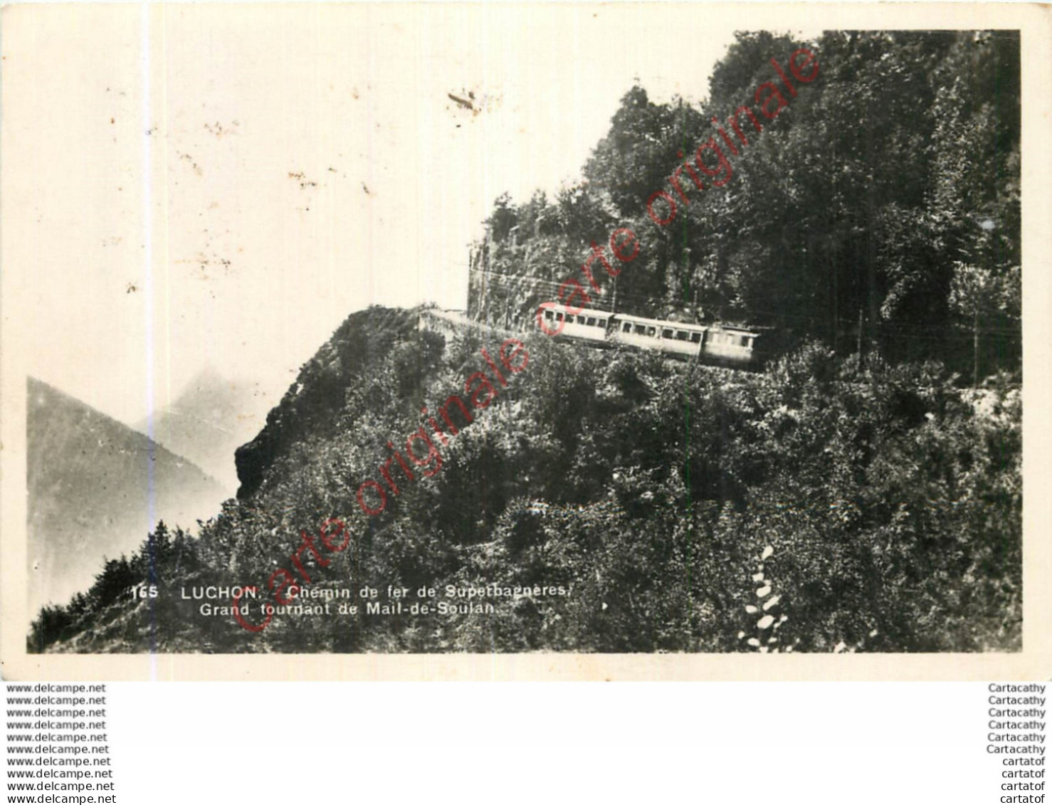 31.  LUCHON .  Chemin De Fer De SUPERBAGNERES .  Grand Tournant De Mail De Soulan . - Luchon