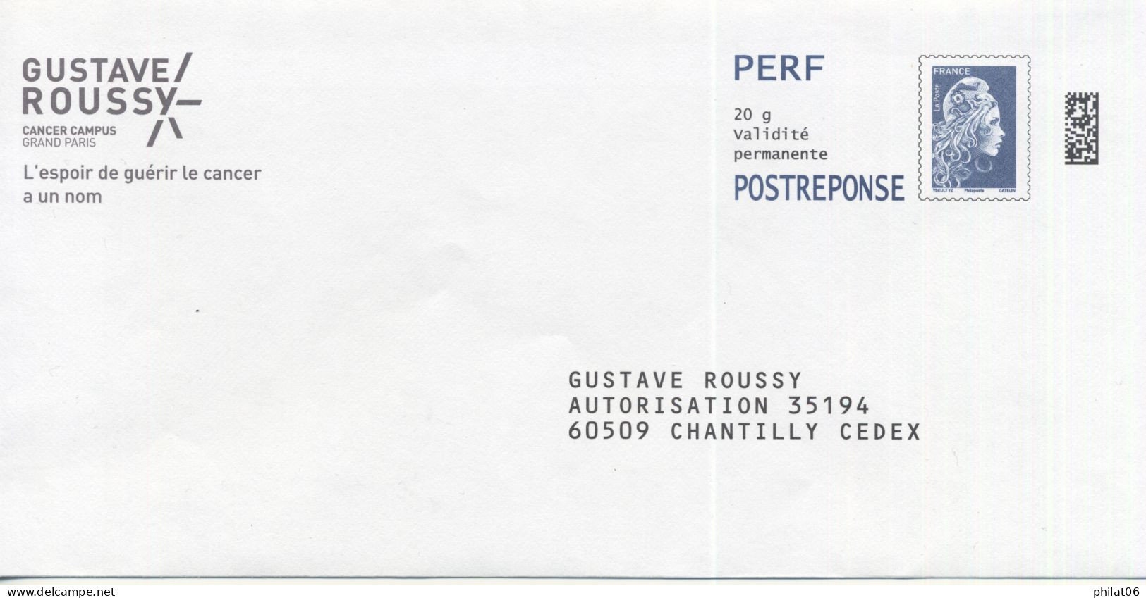 PAP Rep Gustave Roussy N° 444221 (PAP285) - Listos Para Enviar: Respuesta/Marianne L'Engagée