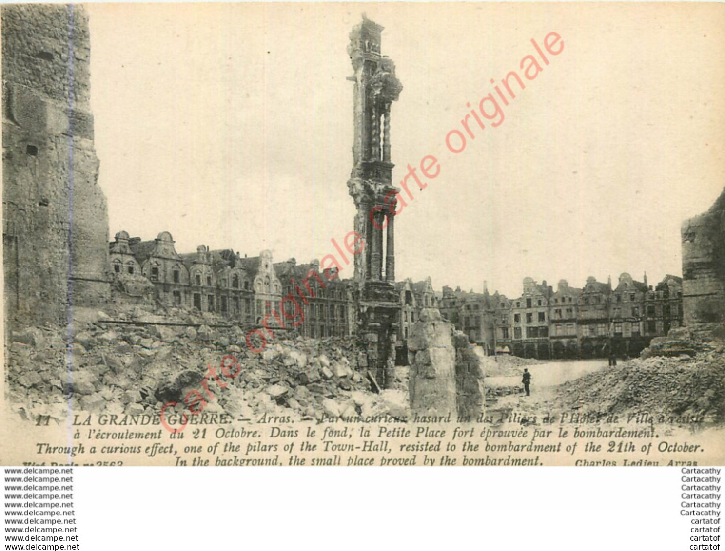 62.  ARRAS  .  GUERRE 1914 . - Arras