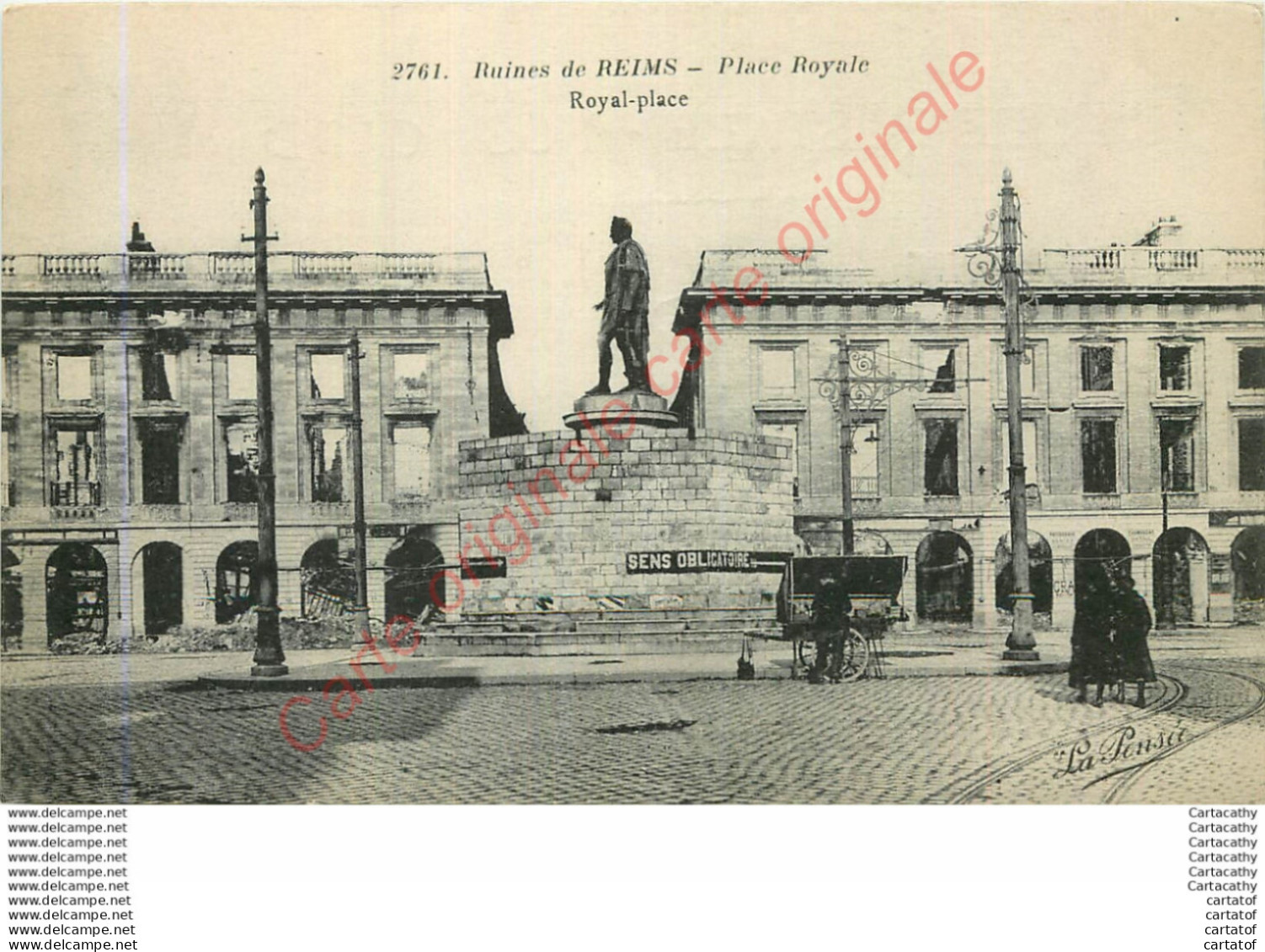 51.  Ruines De REIMS . Place Royale . - Reims