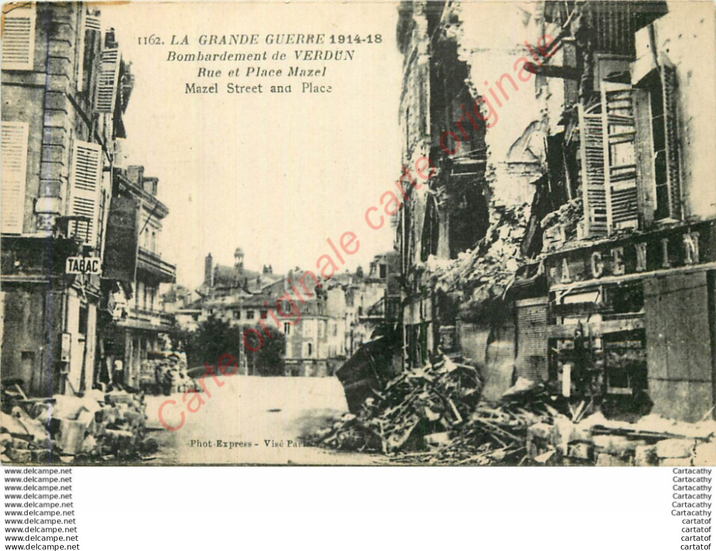 55.   VERDUN . Rue Et Place Mazel .  GUERRE 1914 . - Verdun