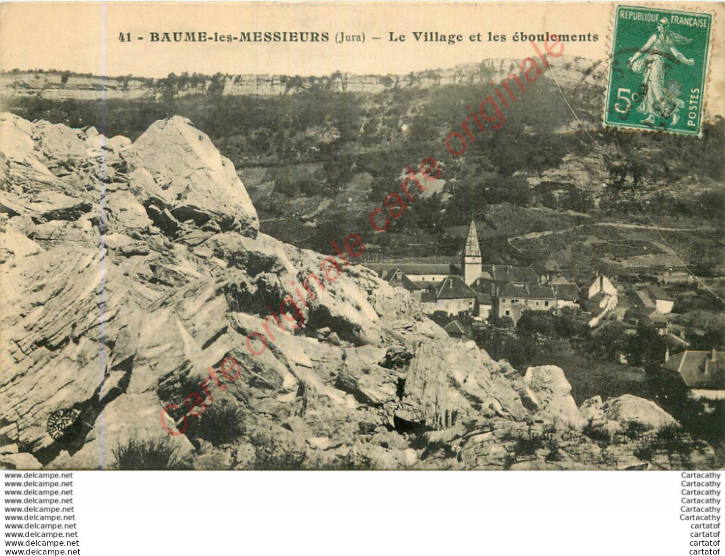 39.  BAUME LES MESSIEURS . Le Village Et Les Eboulements . - Baume-les-Messieurs