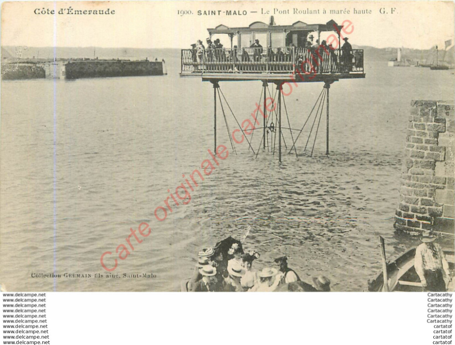 35.  SAINT MALO .  Le Pont Roulant à Marée Haute . - Saint Malo