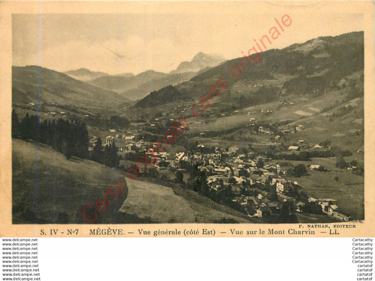 74.  MEGEVE .  Vue Générale Côté Est . . Vue Sur Le Charvin . - Megève