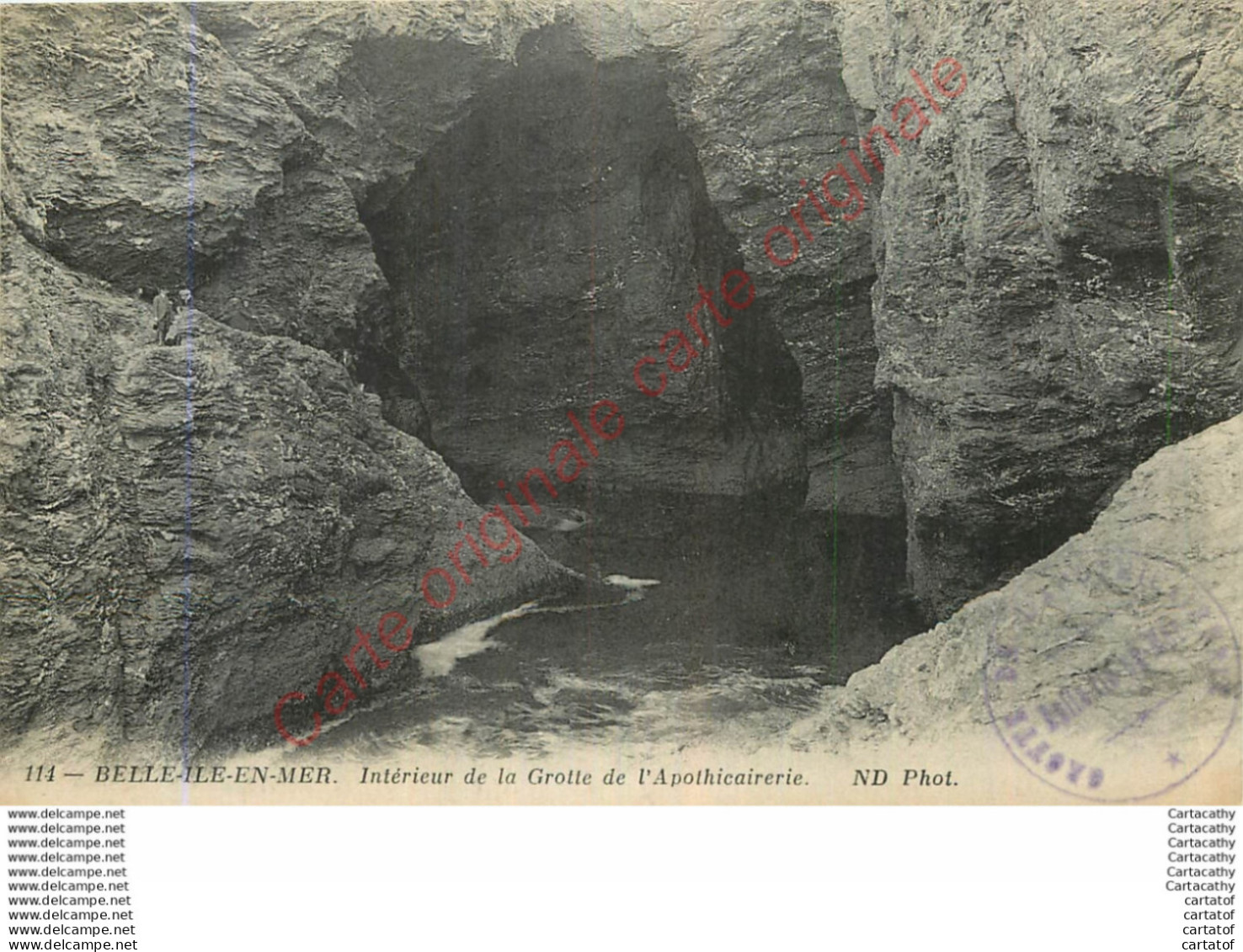 56.  BELLE ILE EN MER .  Intérieur De La Grotte De L'Apothicairerie . - Belle Ile En Mer