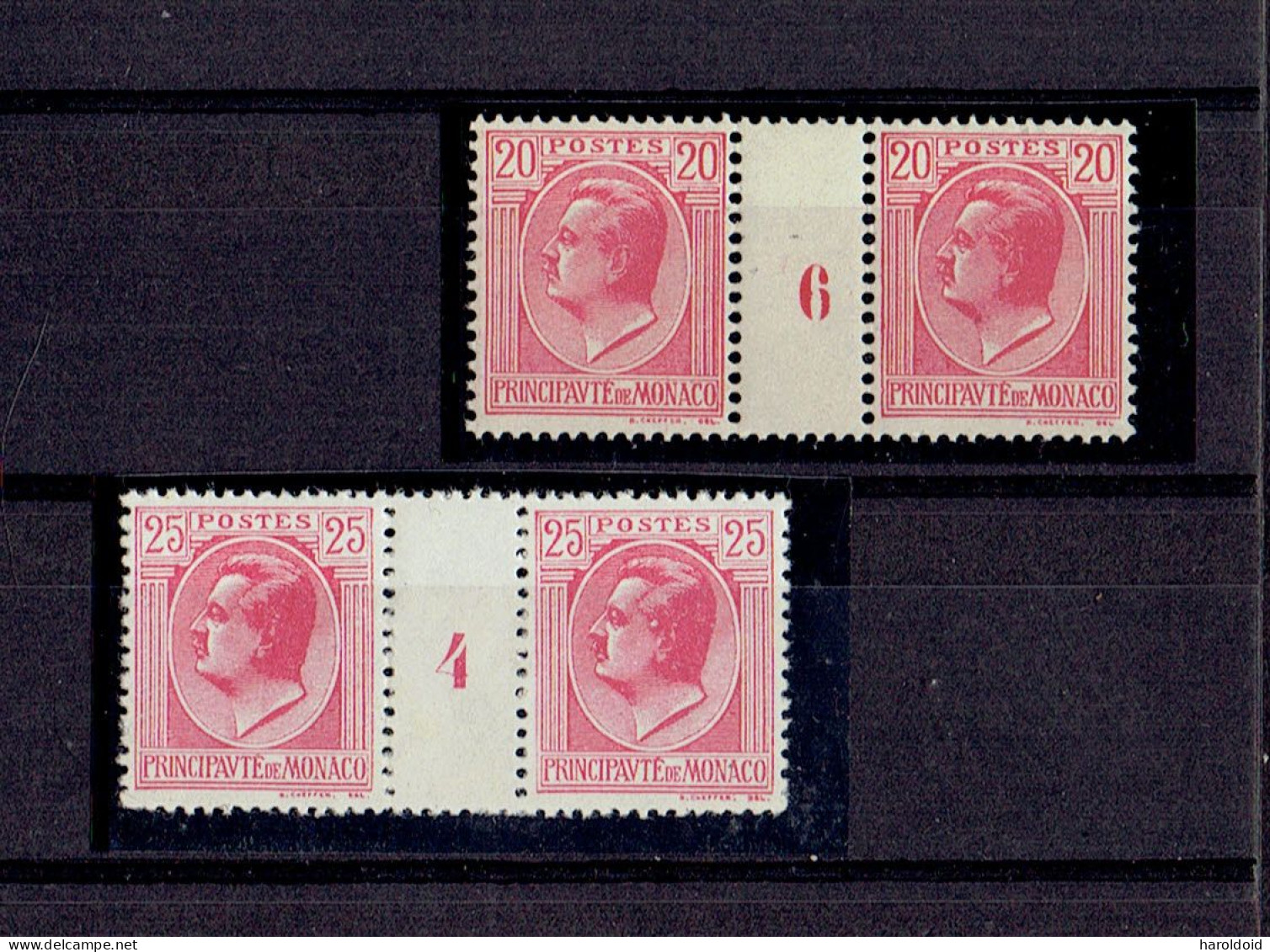 MONACO - MILLESIME - N°79 ** MILLESIME 6 - N°80 ** MILLESIME 4 - Unused Stamps