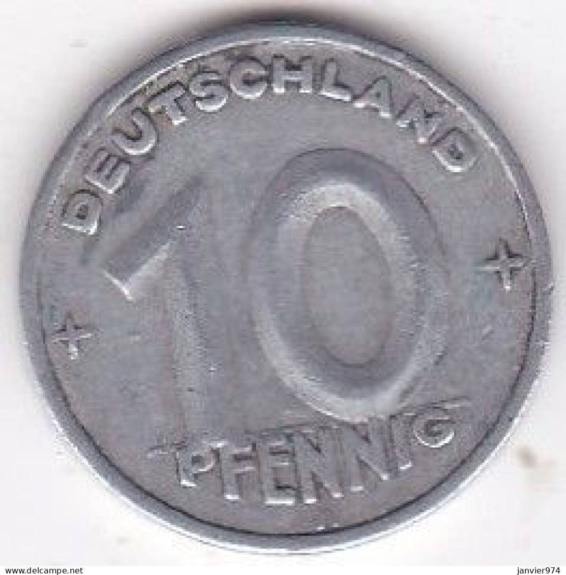 RDA . 10 Pfennig 1948 A Berlin , En Aluminium, KM# 3 - 10 Pfennig