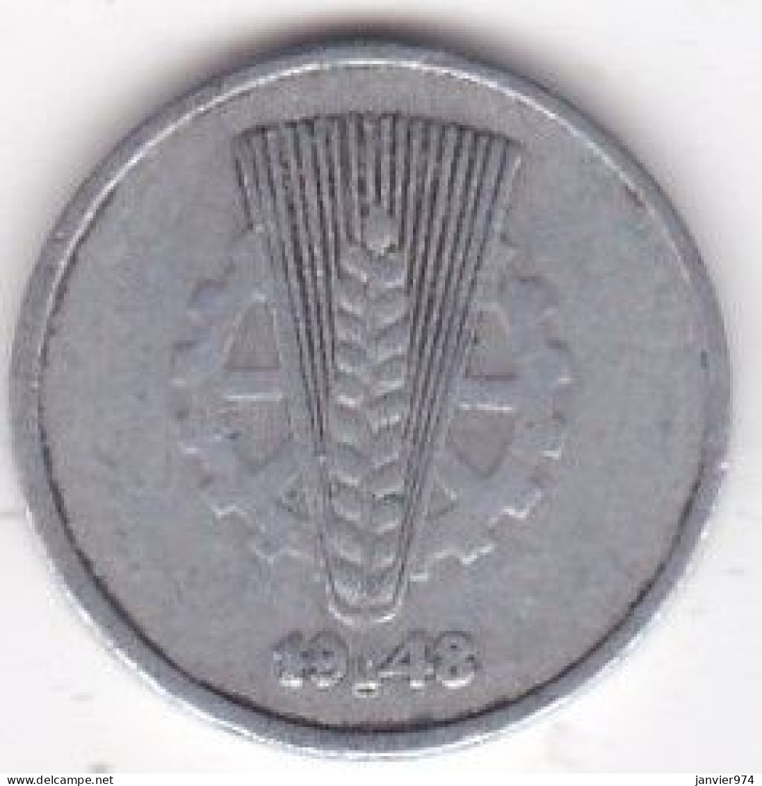 RDA . 10 Pfennig 1948 A Berlin , En Aluminium, KM# 3 - 10 Pfennig