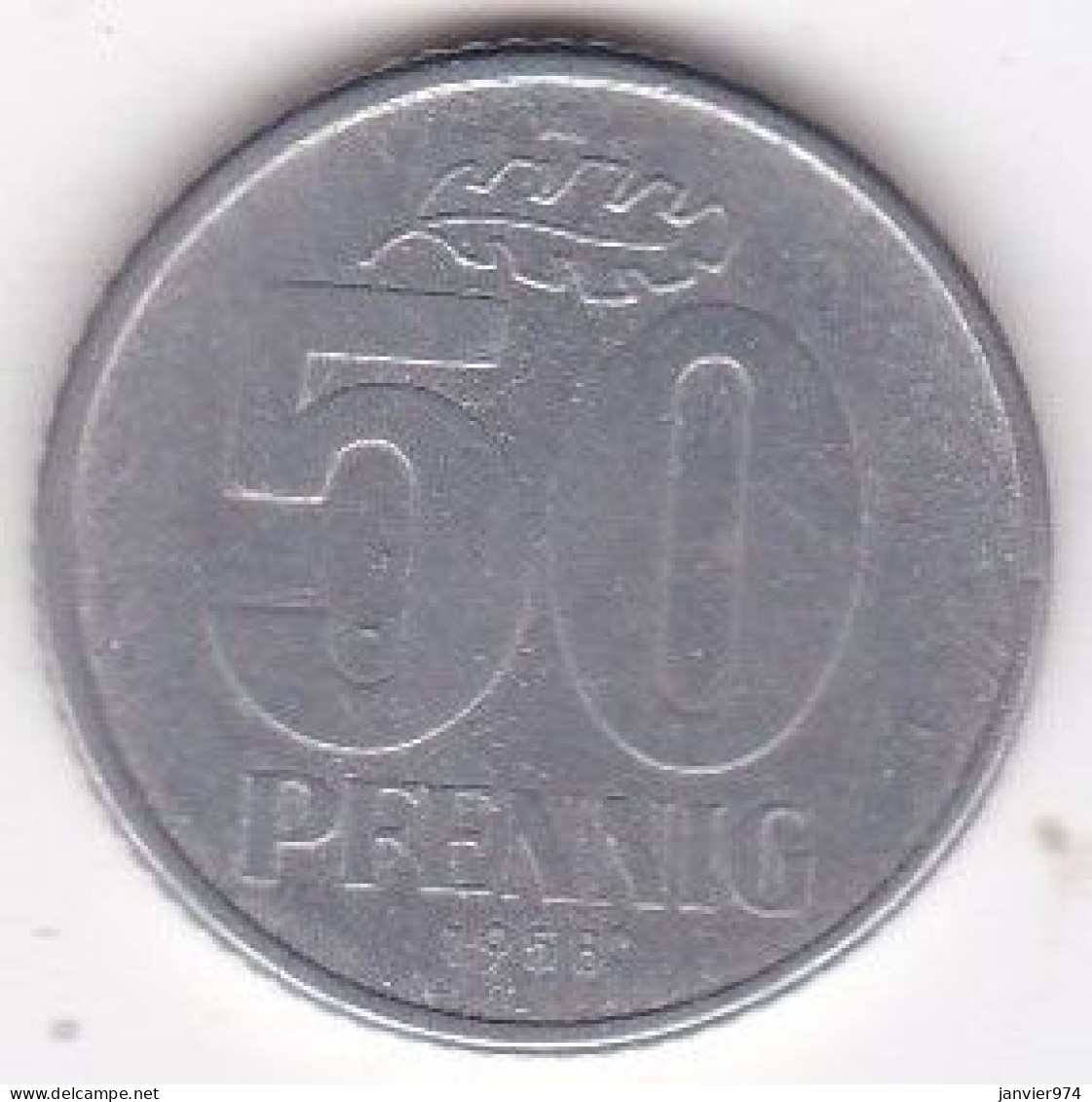 RDA . 50 Pfennig 1958 A Berlin , En Aluminium, KM# 12 - 50 Pfennig