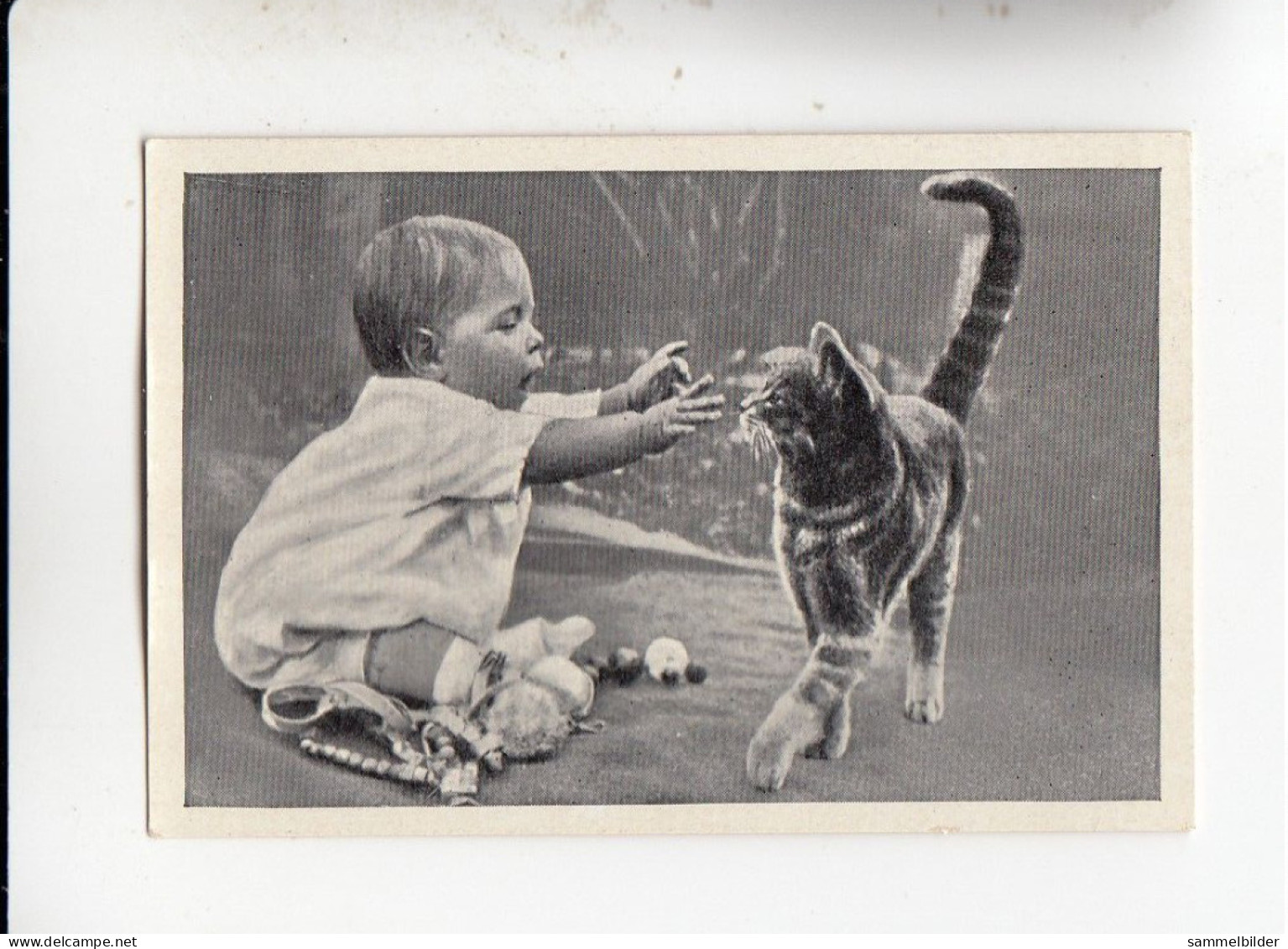 Mit Trumpf Durch Alle Welt Tiere Und Kinder I Kleines Mädchen Mit Katze   C Serie 10 # 5 Von 1934 - Zigarettenmarken