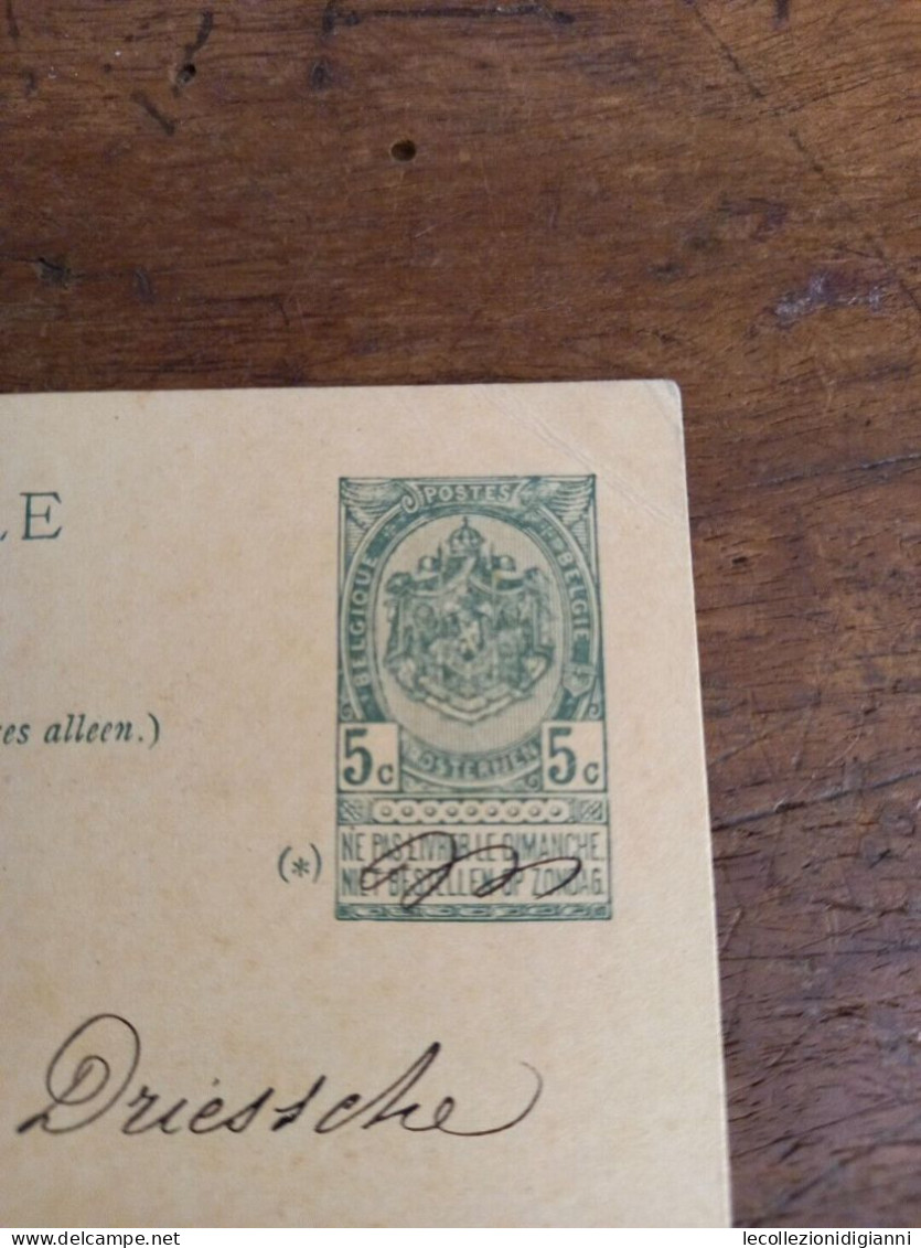 1063) Belgio Cartolina Postale Postkaart Preaffrancata 1900 Gelaufen Nach Gand - Cartoline 1871-1909