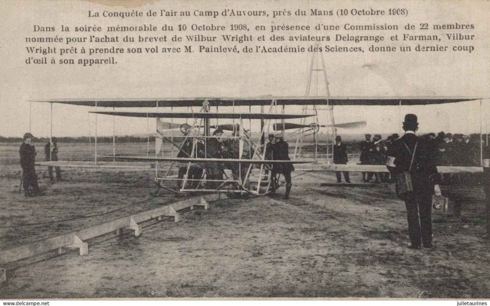 LA CONQUETE DE L AIR AU CAMP D AUVOURS 1908 DANS LA SOIREE MEMORABLE ACHAT DU BREVET DE WILBUR WRIGHT - Piloten