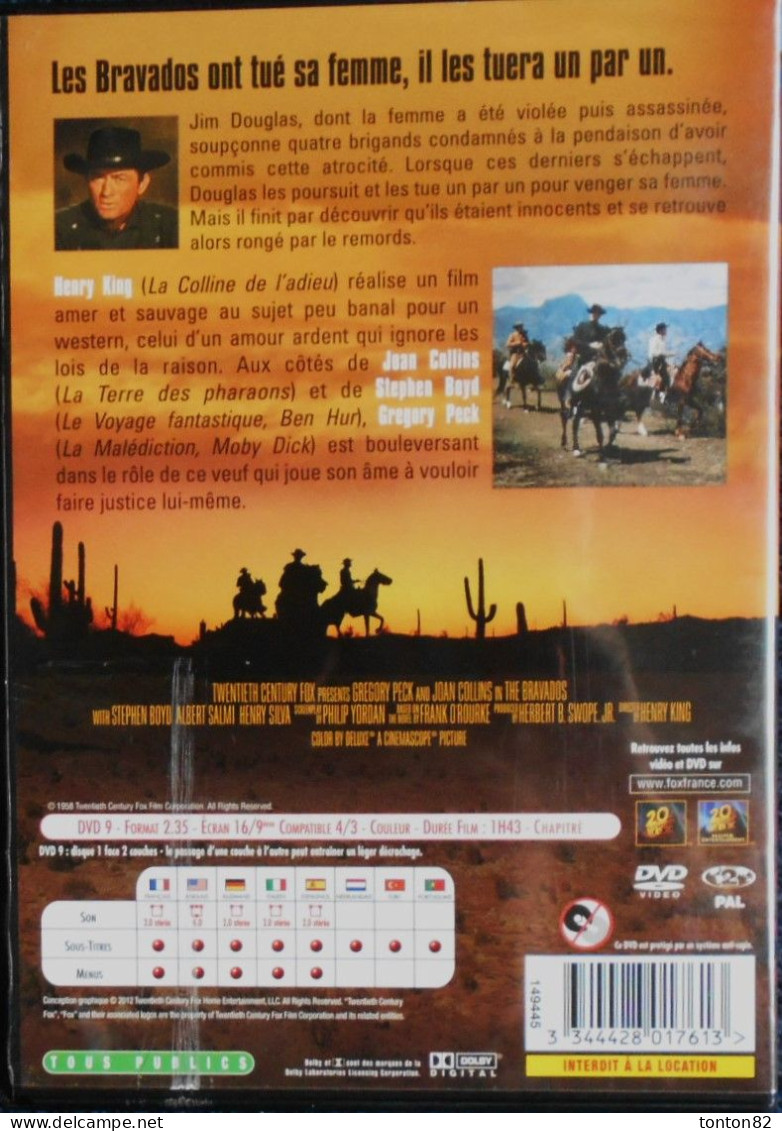 BRAVADOS - Gregory Peck - Joan Collins . - Western/ Cowboy