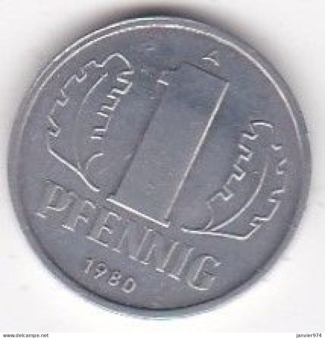 RDA . 1 Pfennig 1980 A Berlin , En Aluminium, KM# 8 - 1 Pfennig