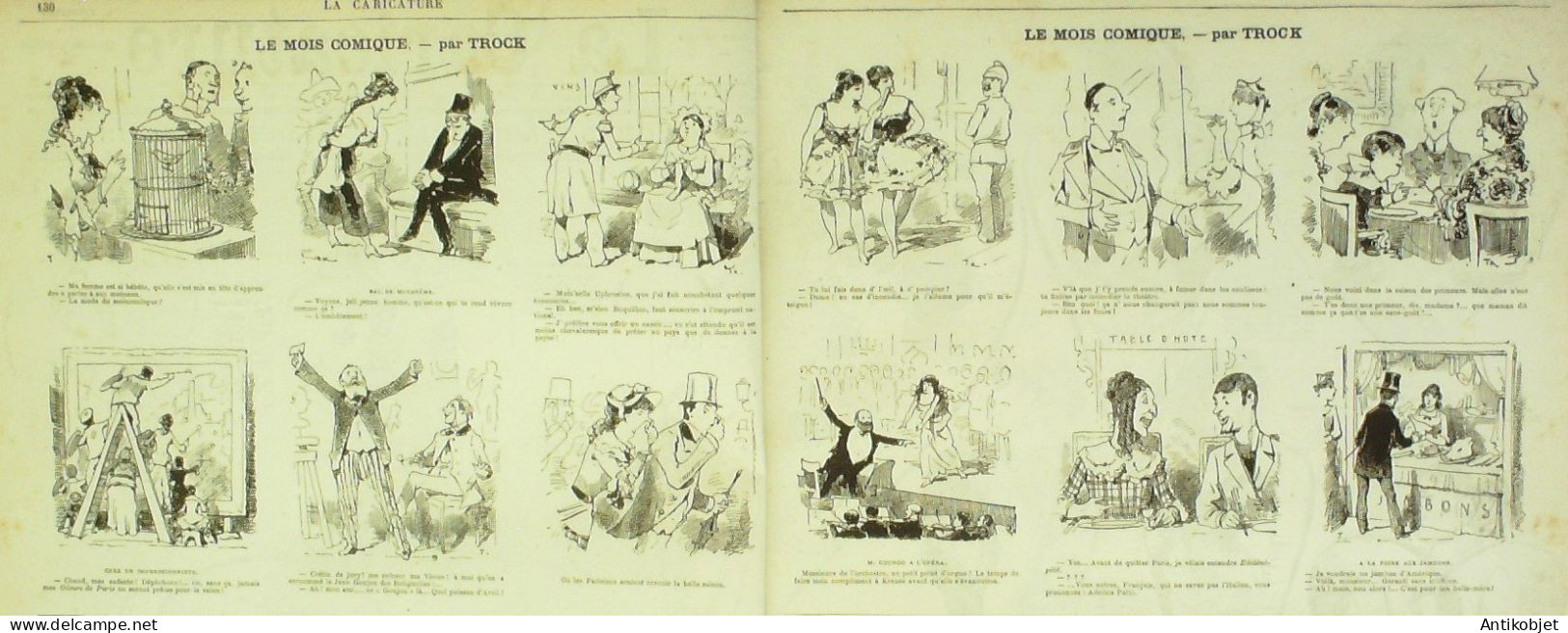 La Caricature 1881 N°  69 Dans Le Coeur Des Femmes Robida Bach Trock - Riviste - Ante 1900