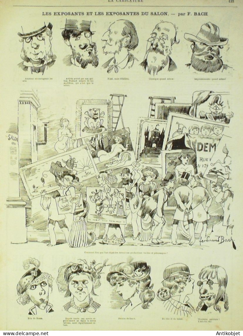 La Caricature 1881 N°  69 Dans Le Coeur Des Femmes Robida Bach Trock - Revues Anciennes - Avant 1900