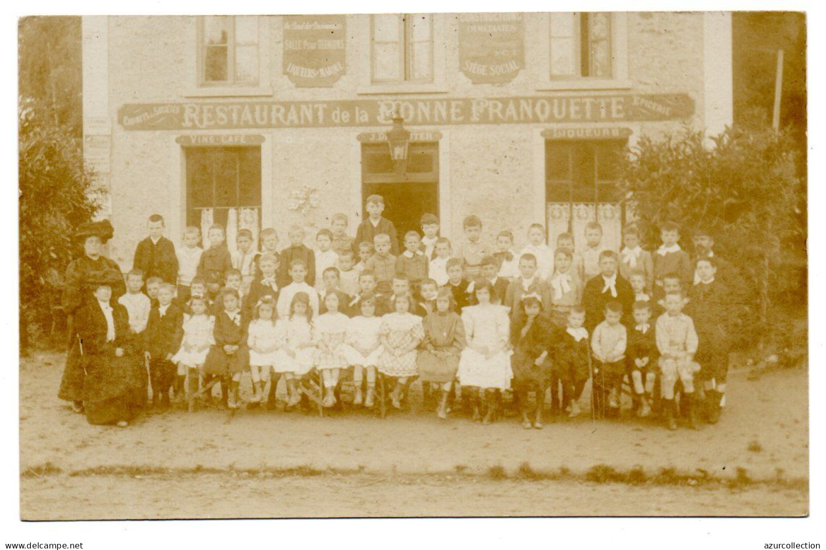 Devanture Restaurant De La Bonne Franquette. Carte Photo Animée Non Située - Restaurants