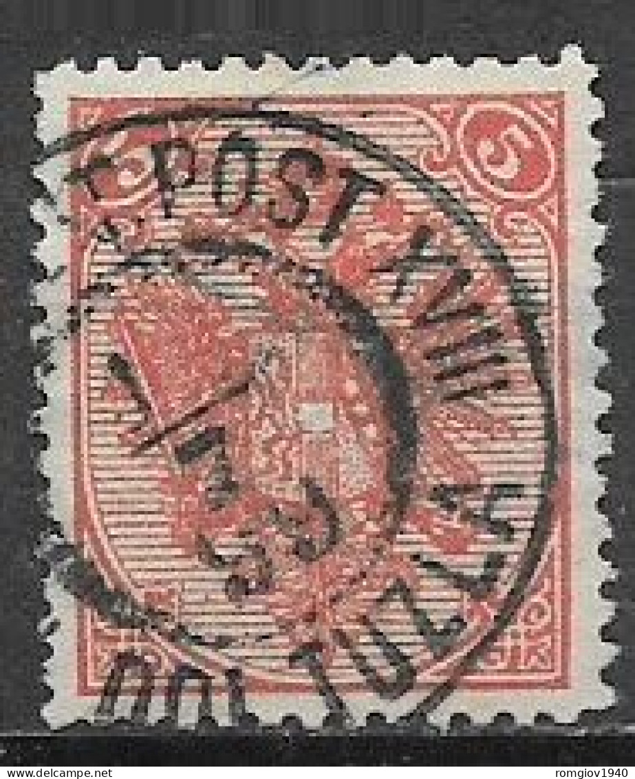 BOSNIA EZERGOVINA  1879-94 STEMMA CIFRA IN ALTO UNIF. 4/Ia  USATO VF - Bosnien-Herzegowina