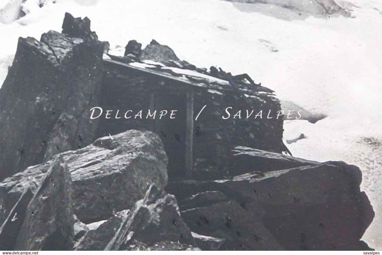 Très Rare Chamonix 1856 * Les Grands Mulets, 1ère Cabane Construite En 1853 * Plaque Verre Ferrier - Plaques De Verre