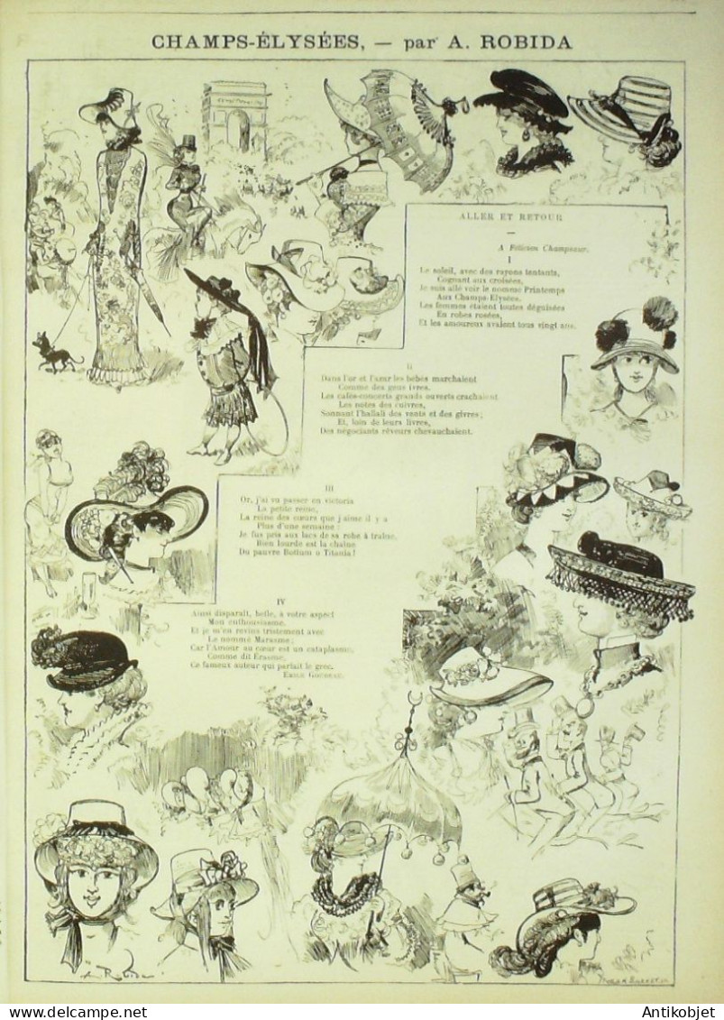 La Caricature 1881 N°  70 Chez Les Kroumirs Draner Champs-Elysées Bach - Riviste - Ante 1900