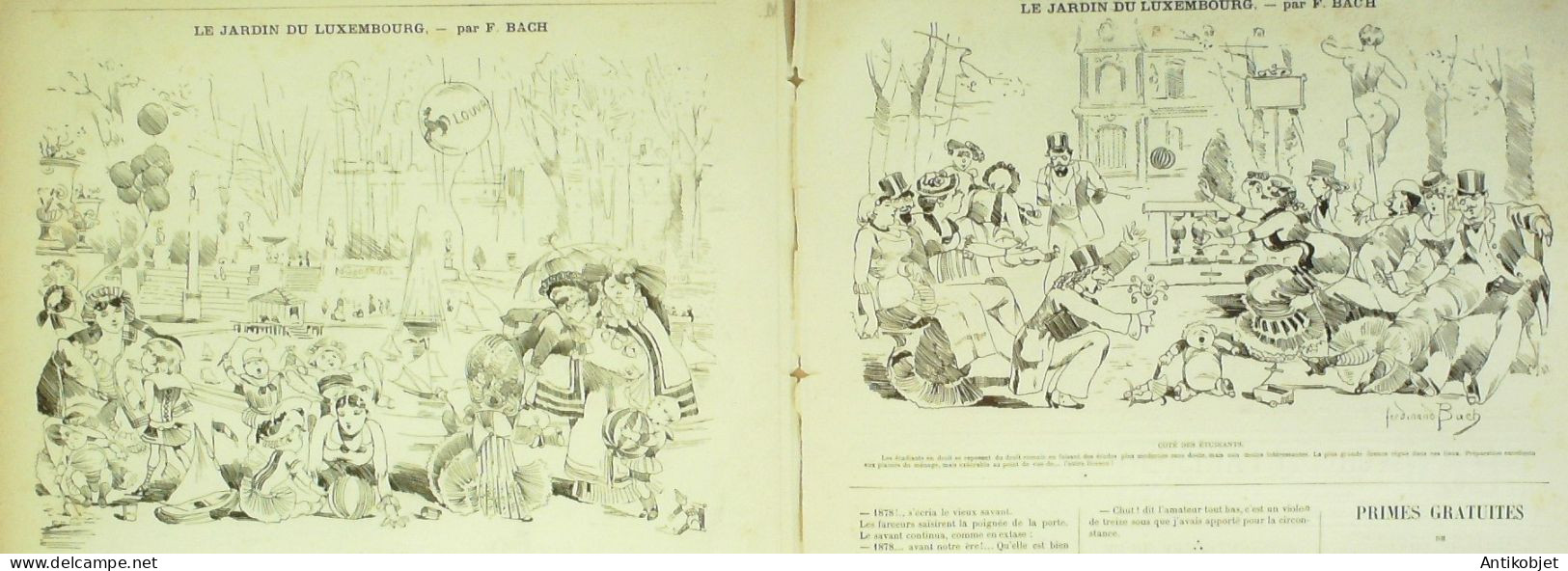 La Caricature 1881 N°  70 Chez Les Kroumirs Draner Champs-Elysées Bach - Magazines - Before 1900