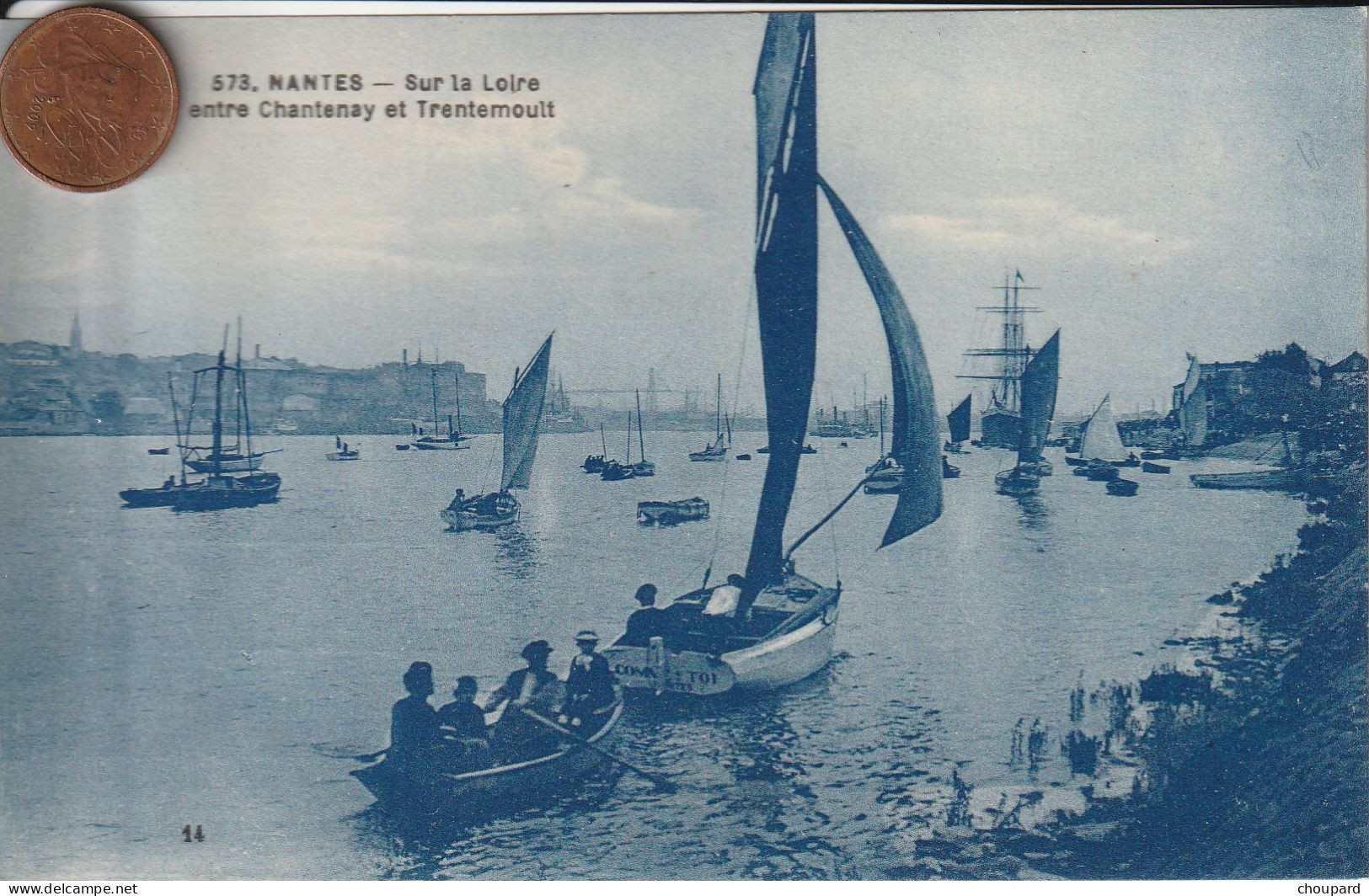 44 - Carte Postale Ancienne De NANTES  Sur La Loire Entre Chanteney Et Trentemoult - Nantes