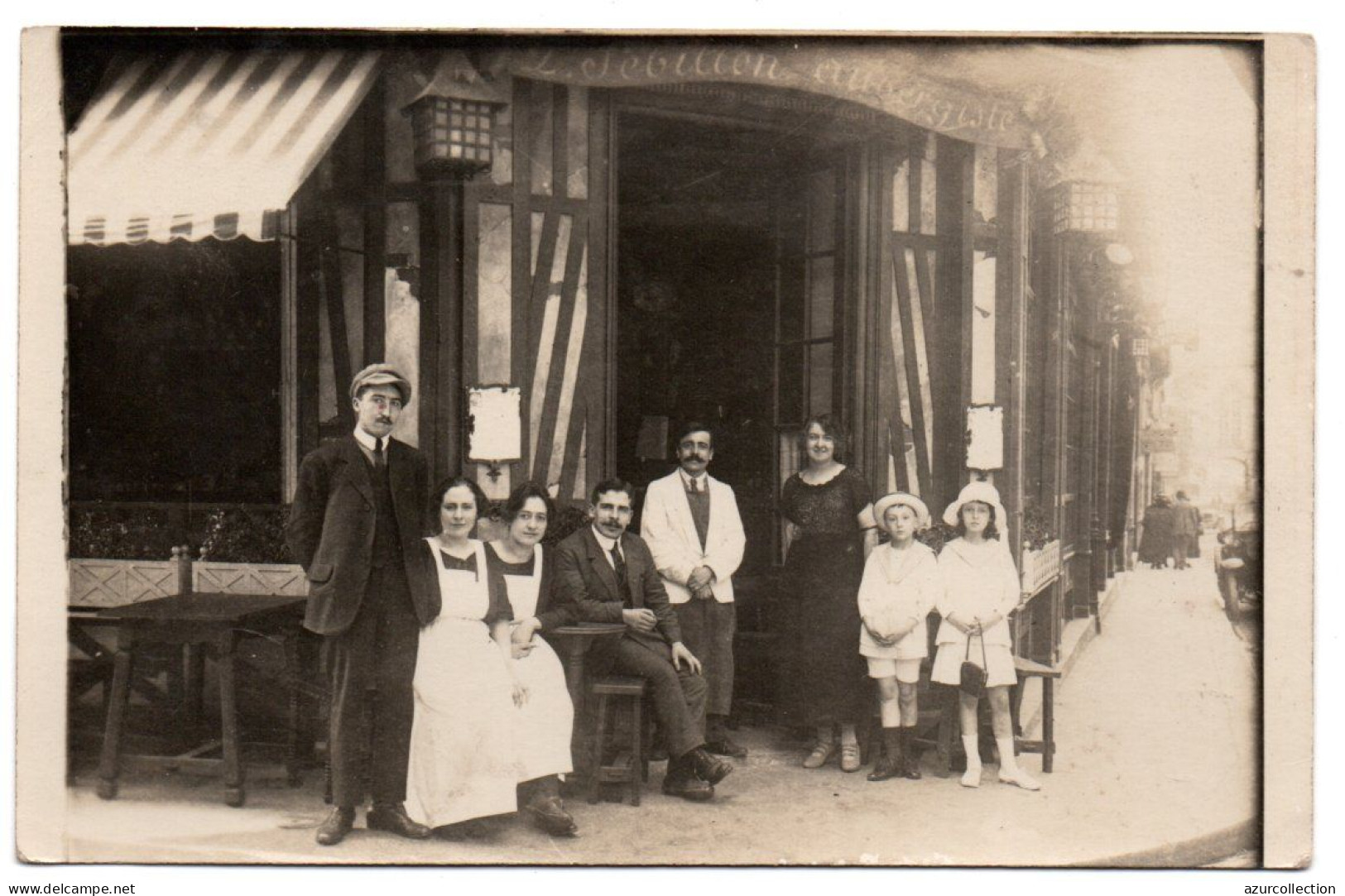 Devanture Maison Jébillon. Aubergiste. Carte Photo Animée Non Située - Restaurants