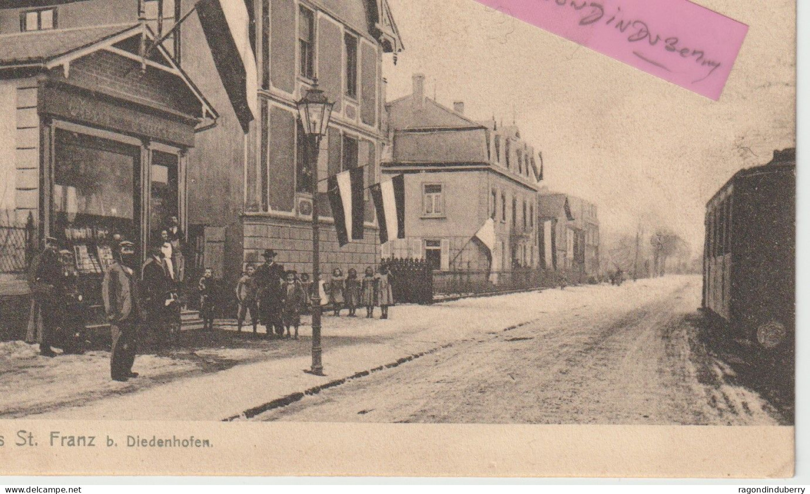 CPA - 57 - SAINT-FRANCOIS-Lès-THIONVILLE - Gruss Aus St Franz B. Diedenhofen - TRAMWAY - TRES RARE Nels N°73 Série 101 - - Thionville