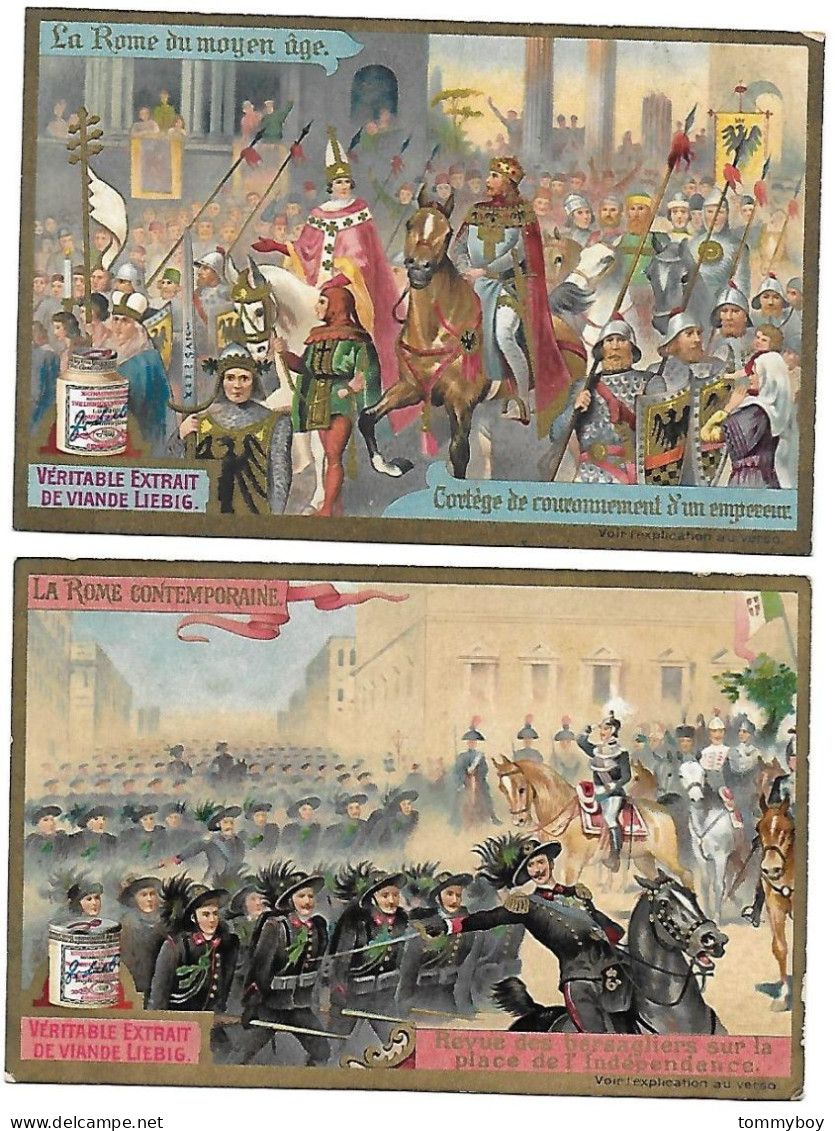 S 864, Liebig 6 Cards, Rome à Diverses époques (small Damage At Borders) (ref B23) - Liebig
