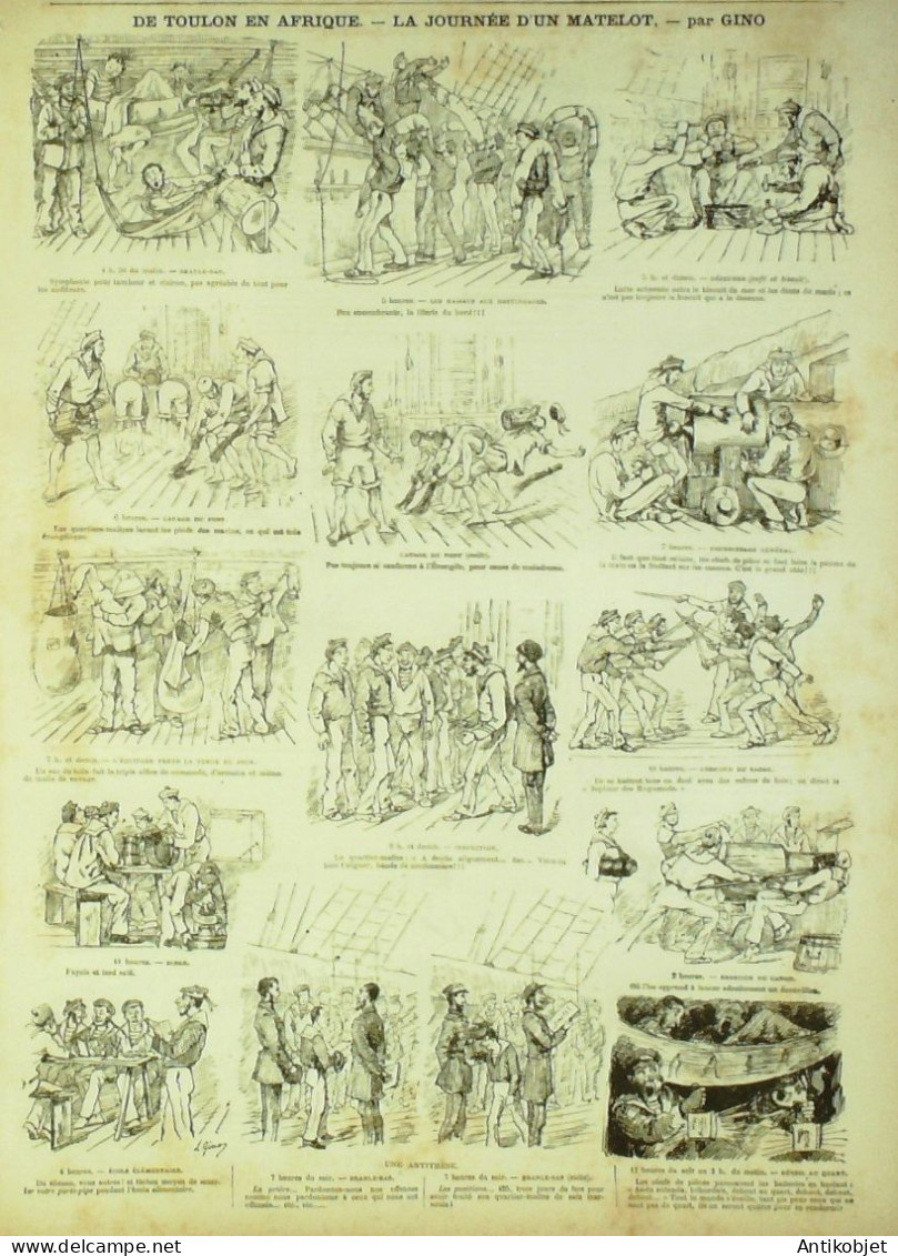 La Caricature 1881 N°  71 Jour Du Vernissage Robida Barret Toulon Le Matelot Gino Trock - Revues Anciennes - Avant 1900