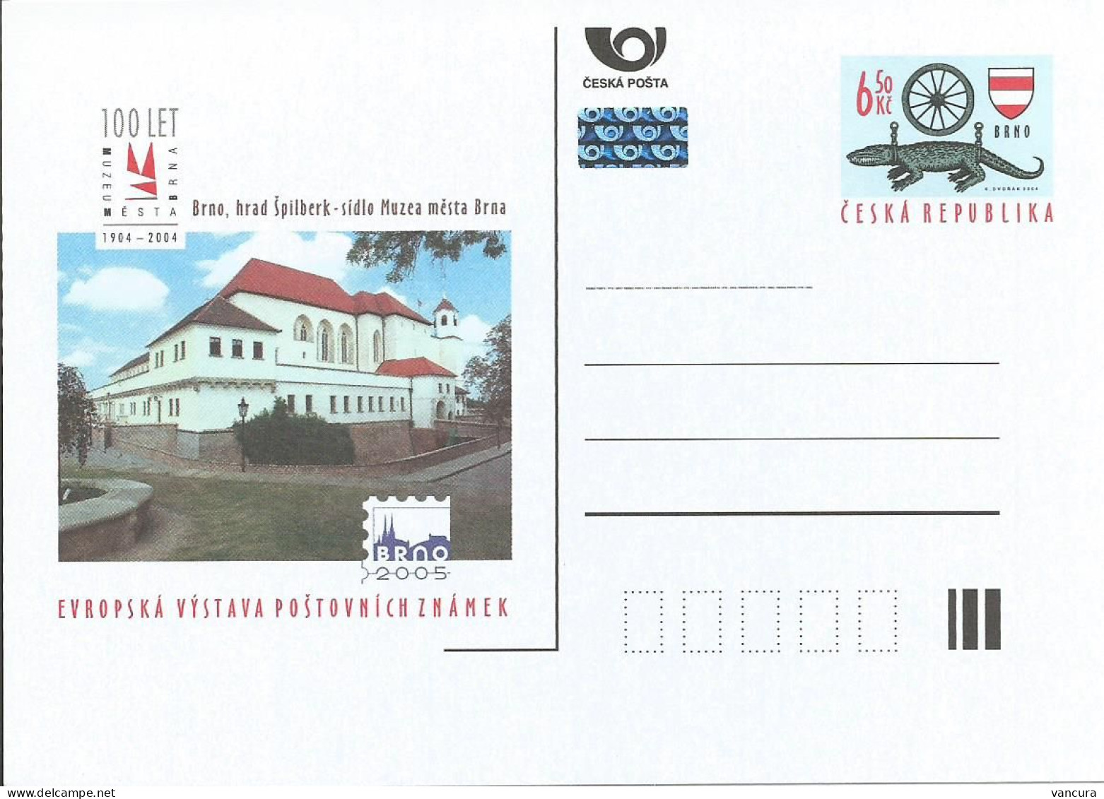 CDV 91 Czech Republic Spielberg Castle Brno/Brünn 2004 Crocodile - Castillos