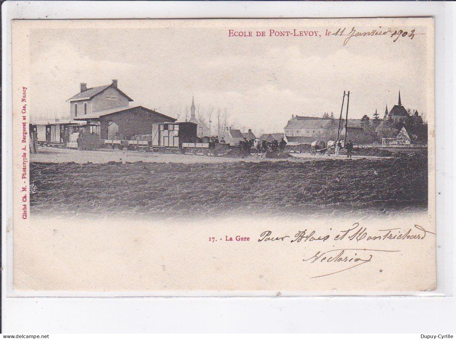 PONT-LEVOY: école, La Gare - Très Bon état - Sonstige & Ohne Zuordnung