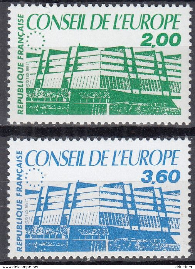 FRANKREICH  Dienstmarken Für Den Europarat 43-44, Postfrisch **, Europahaus, 1987 - Neufs