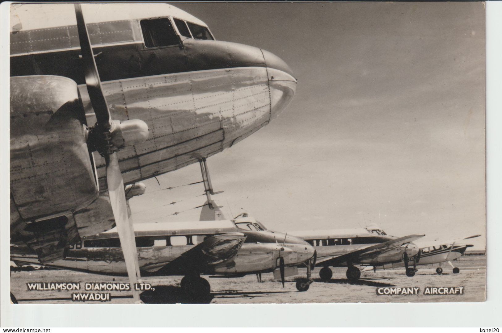 Vintage Rppc Williamson Diamonds Ltd Fleet Douglas Dc-3, De Havilland Dove Aircraft - 1919-1938