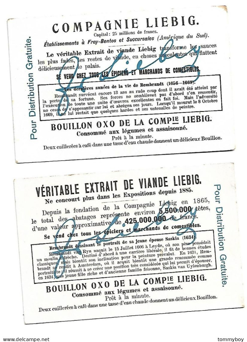 S 863, Liebig 6 Cards, La Vie De Rembrandt (1 Card Has A Little Damage In The Top Corner), (ref B23) - Liebig