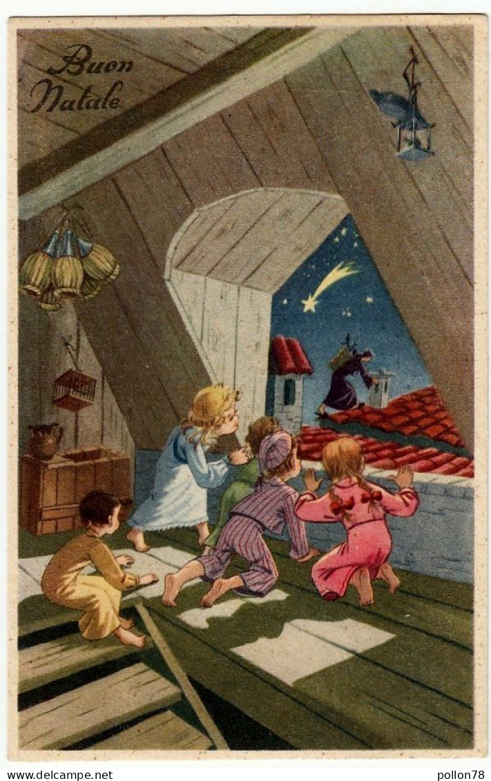 BUON NATALE - BAMBINI E BEFANA - Vedi Retro - Formato Piccolo - Sonstige & Ohne Zuordnung