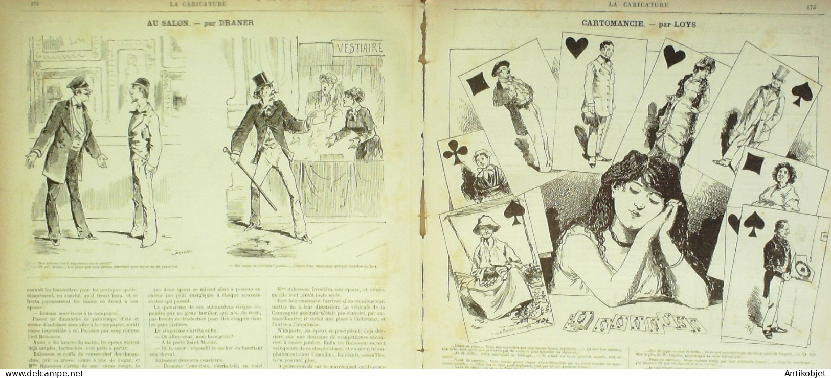 La Caricature 1881 N°  74 Conseil De Révision Dortoir  Robida Cartomancie Loys - Magazines - Before 1900