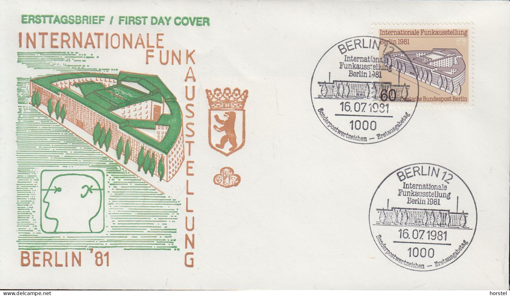 Berlin Mi Nr.649 - FDC  Berlin - Internationale Funkausstellung 1981 - Haus Des Rundfunks - 1981-1990