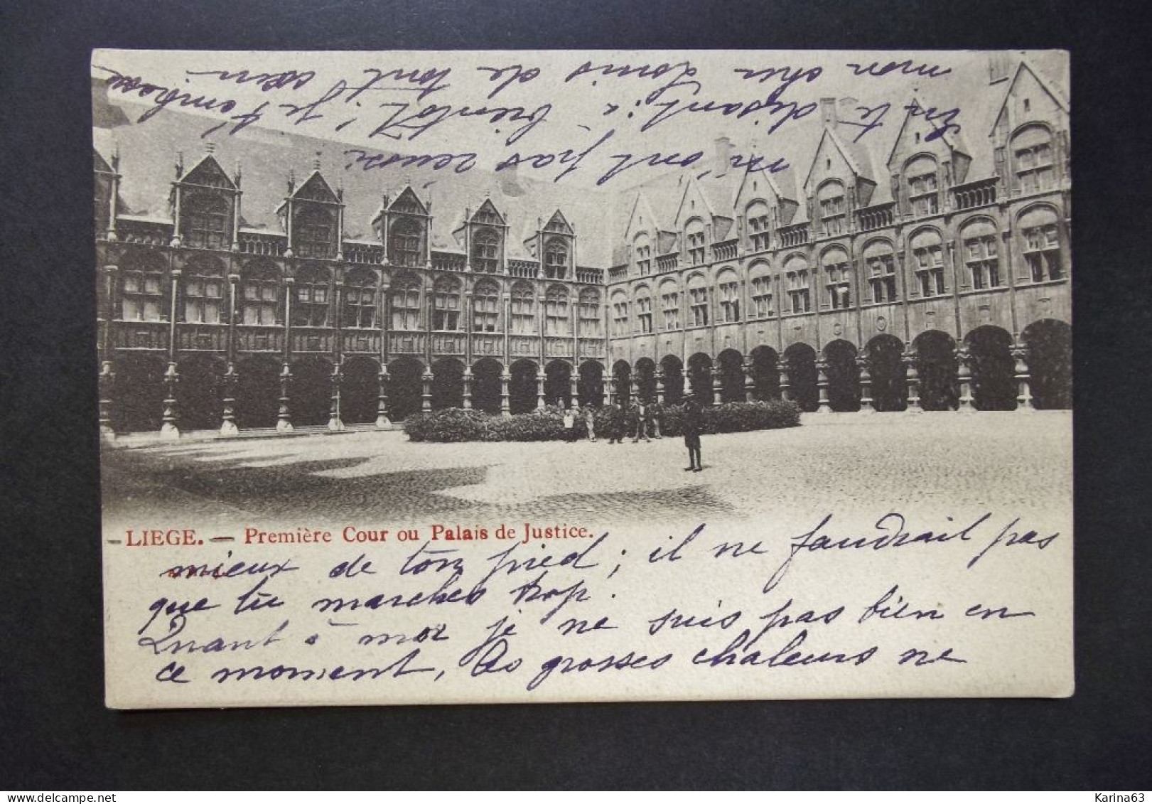 België - Belgique - Liège - Luik - Première Cour Du Palais De Justice - Used Card - Liège