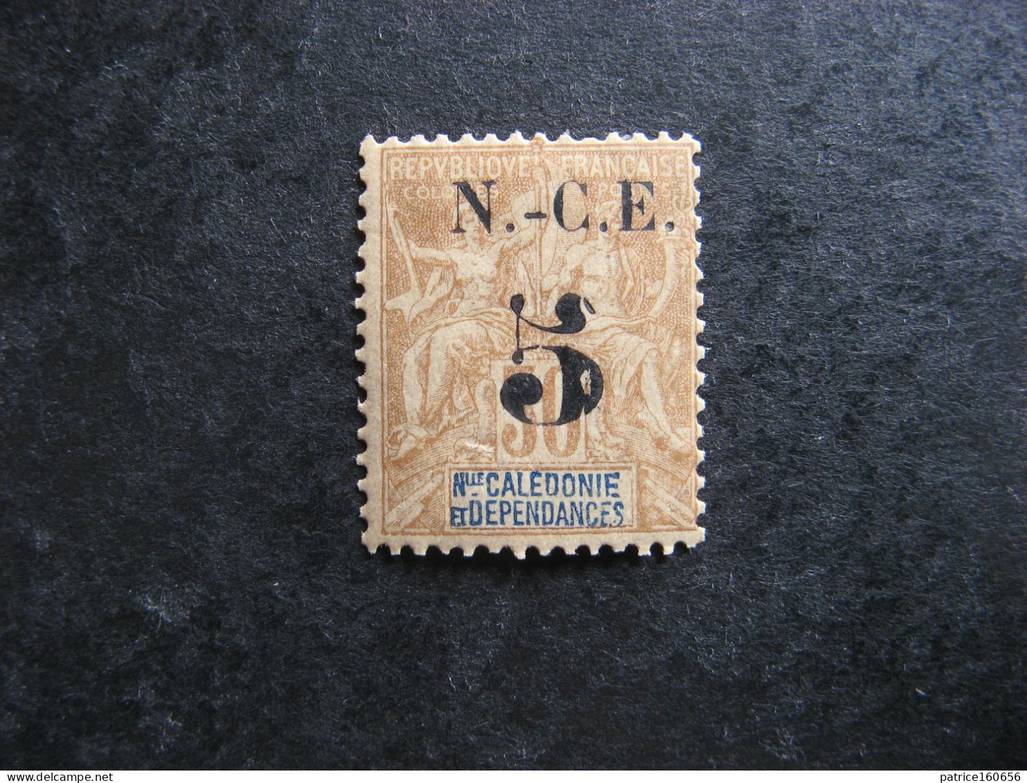 Nouvelle-Calédonie: TB N° 65a, Tête Du 5 Cassé, Neuf X . - Unused Stamps