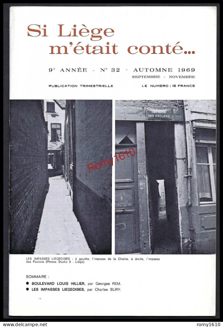 SI LIEGE M'ETAIT CONTE... Année 1969. N° 30,31, 32, 33. - Belgique