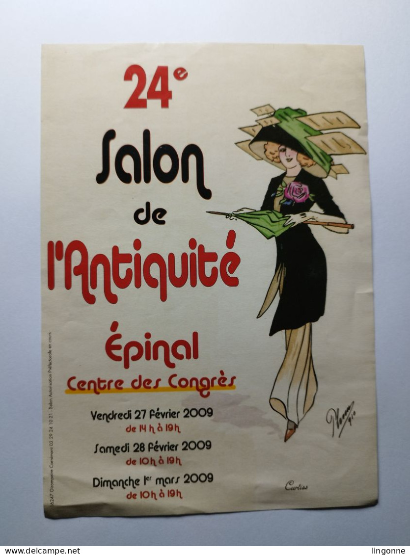 24e SALON De L'ANTIQUITE EPINAL (VOSGES 88) Centre Des Congrès 14,5 X 21 Cm Env - Plakate