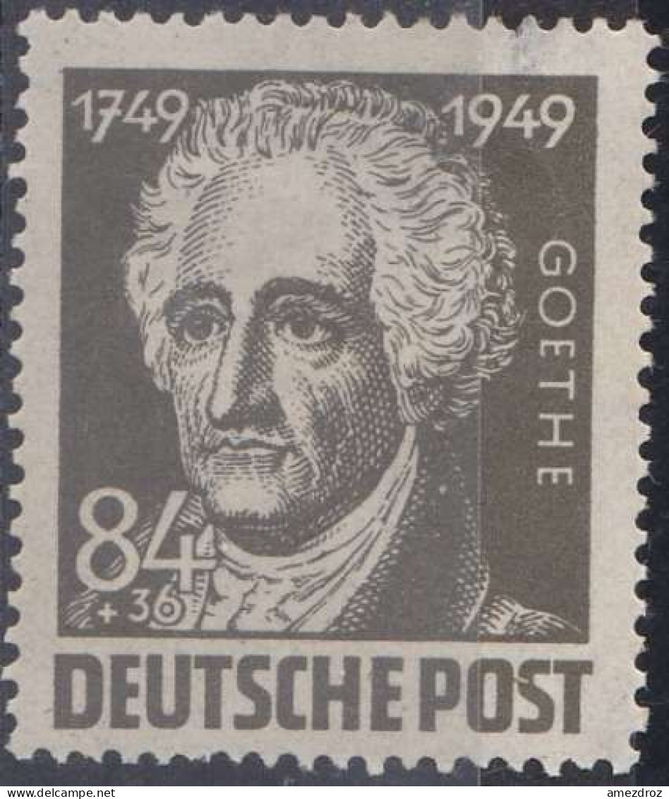Allemagne Zone Russe 1949 N° 73 Goethe (H28) - Ungebraucht