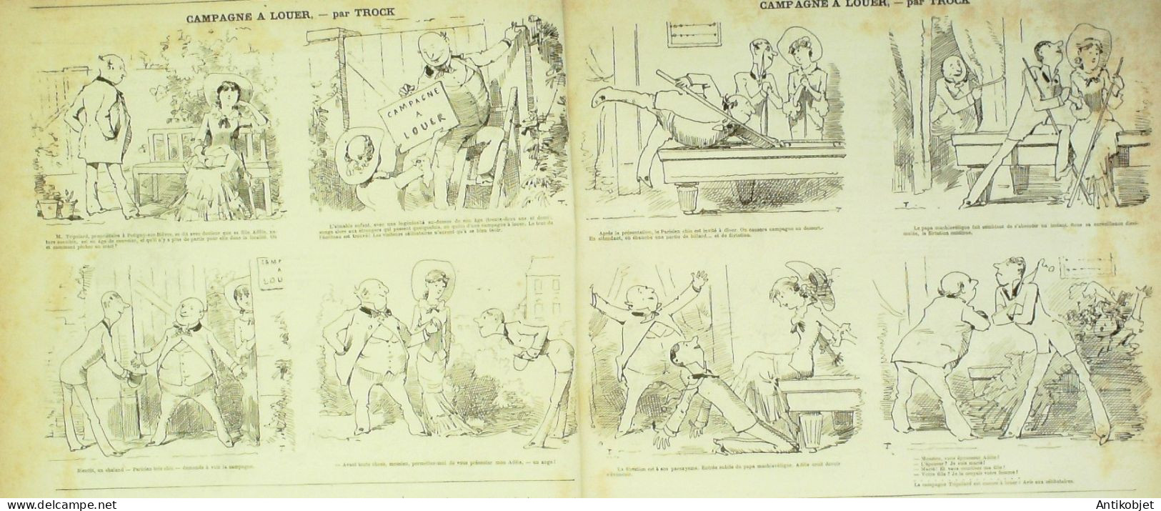 La Caricature 1881 N°  76 Le Monde Où L'on S'ennuit Edouard Pailleron Bach Trock - Magazines - Before 1900