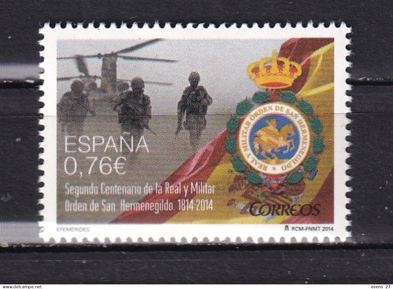 SPAIN-2014-SOLDIERS-HELICOPTER-MNH - Unused Stamps