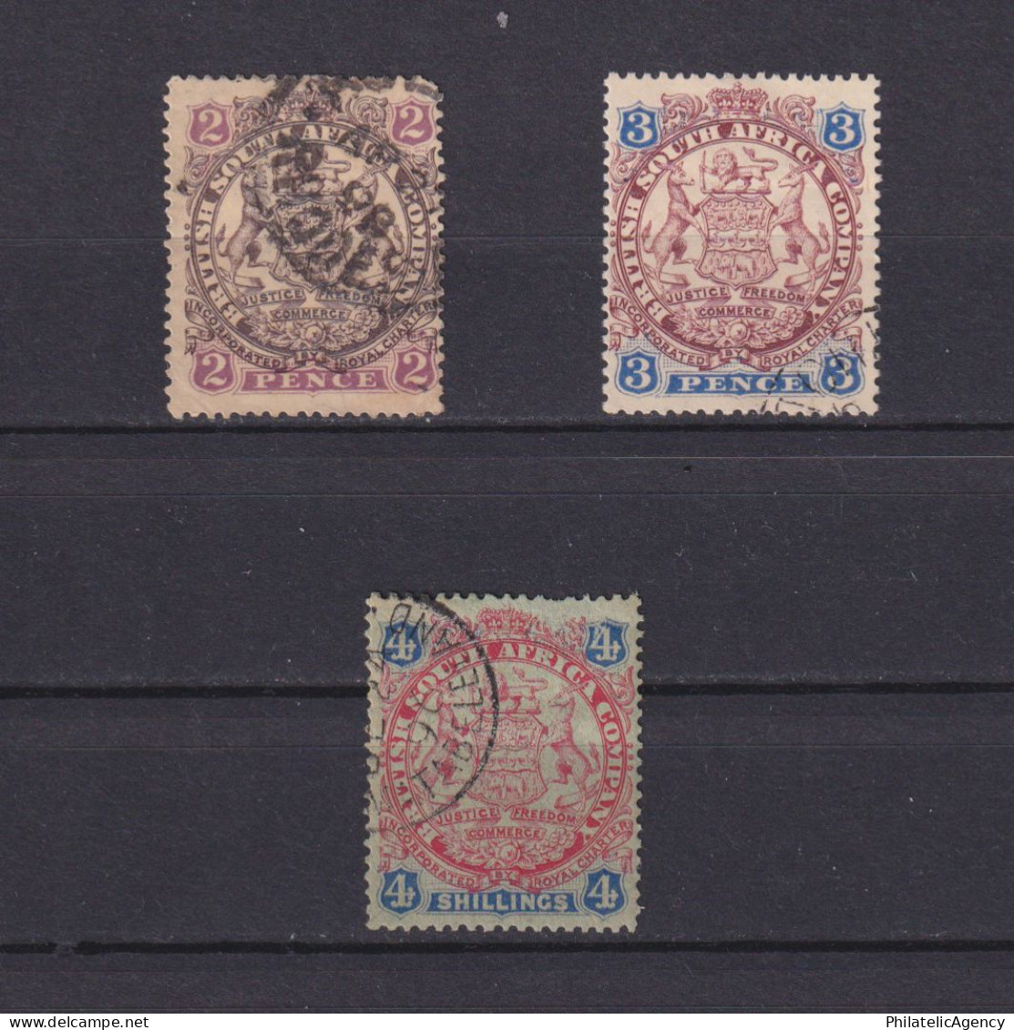 BRITISH SOUTH AFRICA COMPANY (RHODESIA) 1896, SG #30-37, Part Set, Used - Zuid-Rhodesië (...-1964)